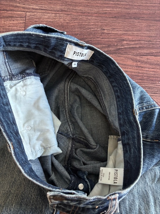 Pistola Ryder High Rise Cuffed Straight Jeans Fulton 26 - Picture 7 of 14